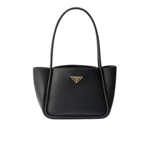 PRADA LEATHER MINI TOTE BAG BLACK 25CM 1BG539 2CYS F0002 V OVO