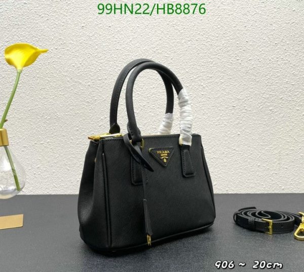 PRADA GALLERIA SAFFIANO LEATHER MINI BAG BLACK 20CM 1BA906NZVF0002VEOM