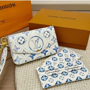 LOUIS VUITTON FÉLICIE POCHETTE OTHER MONOGRAM CANVAS LAGOON 21CM M11459