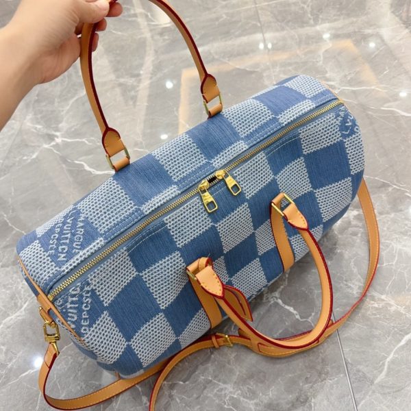 LOUIS VUITTON KEEPALL BANDOULIÈRE DENIM OTHER BLUE 45CM N40739