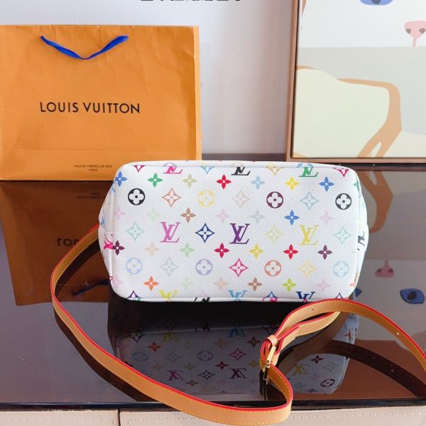 LOUIS VUITTON NEVERFULL MM MONOGRAM WHITE MULTICOLOR 28CM