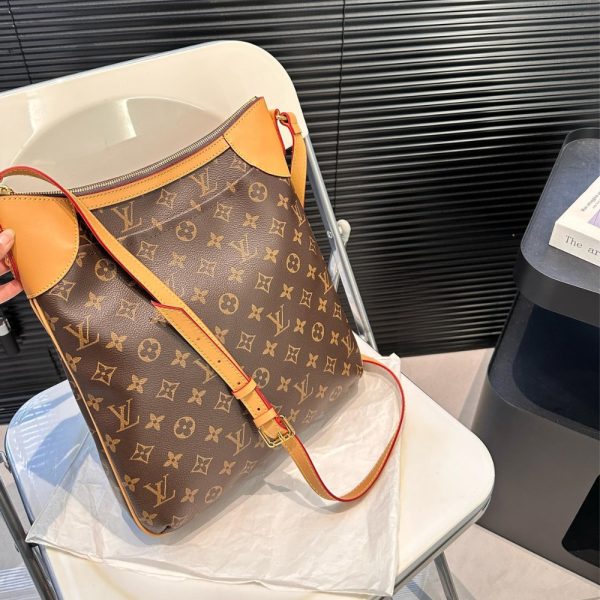 LOUIS VUITTON  MONOGRAM CANVAS ODEON PM BAG BROWN 29CM