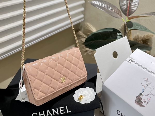 CHANEL WALLET ON CHAIN WOC PINK 19CM