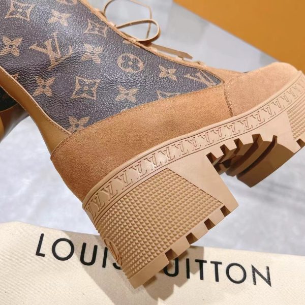 LOUIS VUITTON LAUREATE PLATFORM DESERT BOOT BROWN