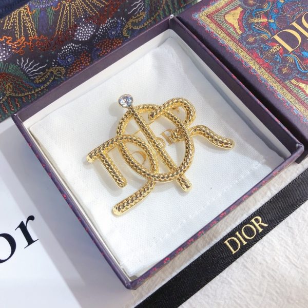 DIOR DIOR BROOCH GOLD