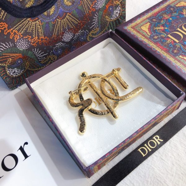 DIOR DIOR BROOCH GOLD