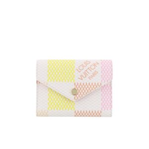 LOUIS VUITTON VICTORINE WALLET IN DAMIER CANVAS PINK 12CM