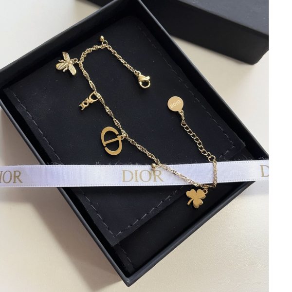 DIOR CD LOGO LETTER BRACELET