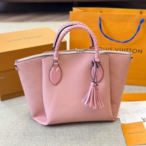 LOUIS VUITTON MAHINA LEATHER HAUMEA BAG PINK 30CM