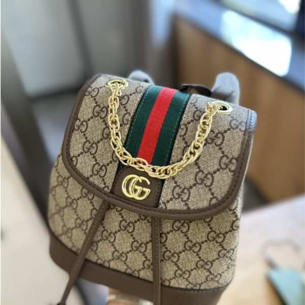 GUCCI OPHIDIA GG MINI BACKPACK BEIGE EBONY 22CM 79522196IWG_8745