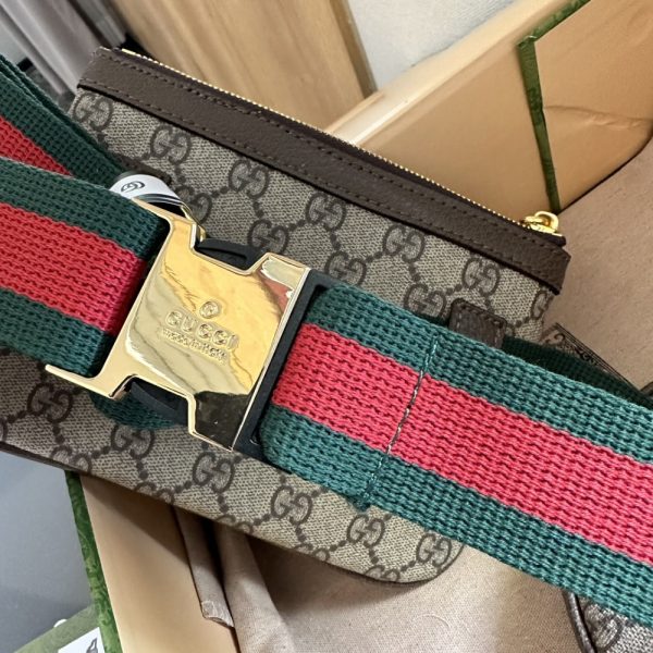 GUCCI OPHIDIA HEART UTILITY BELT BEIGE EBONY 20CM