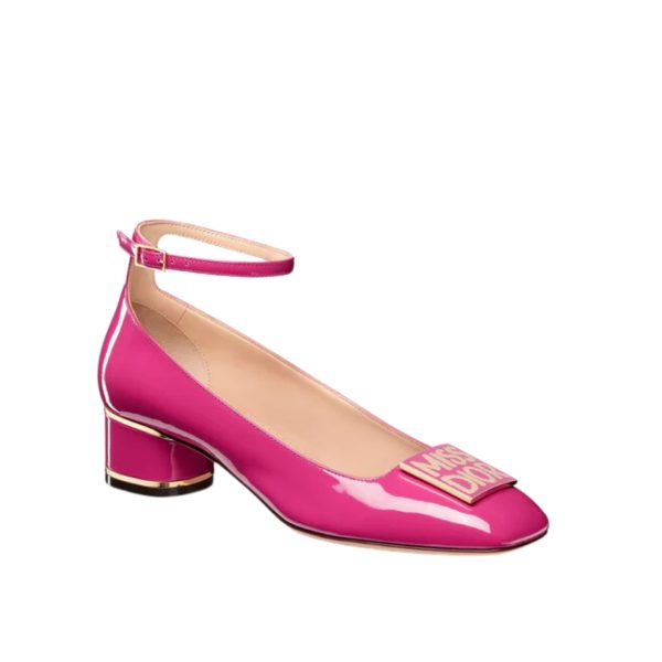 DIOR MISS DIOR GRAFFITI PUMP PATENT CALFSKIN FUCHSIA KCV262VNI S65P