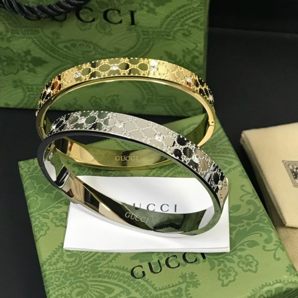 GUCCI CUFF BRACELET SILVER 8MM