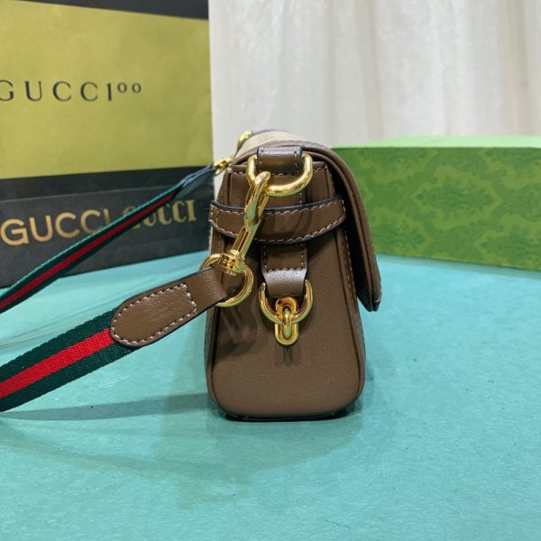 GUCCI LUCE SMALL GG CANVAS SHOULDER BAG BEIGE BROWN 27.5CM