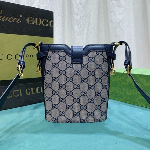 GUCCI ORIGINAL GG SMALL BUCKET SHOULDER BAG ‎19CM