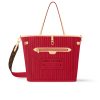 LOUIS VUITTON NEVERFULL BANDOULIÈRE INSIDE OUT MONOGRAM ROUGE SARI 33CM M12096