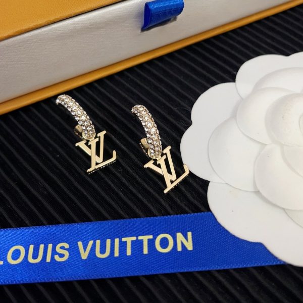 LOUIS VUITTON LV ICONIC EARRINGS GOLD M01732