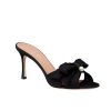 DIOR ADIORABLE HEELED SLIDE BLACK FRINGED GROSGRAIN KCO089GGN S900