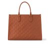 LOUIS VUITTON ONTHEGO MM MONOGRAM EMPREINTE COGNAC 35CM M12775