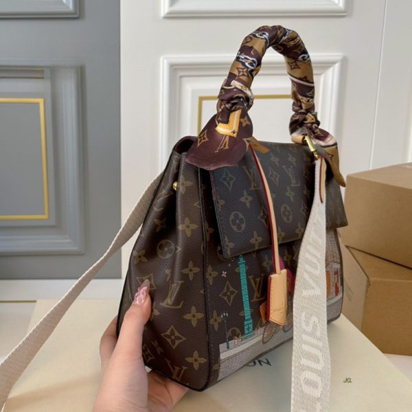 LOUIS VUITTON CLUNY BAG VIVIENNE RABBIT MONOGRAM BROWN 29CM