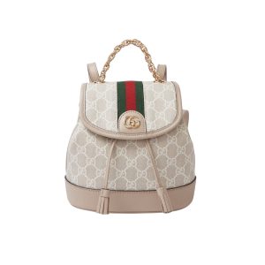 GUCCI OPHIDIA GG MINI BACKPACK CREAM 22CM