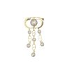 DIOR CD BROOCH GOLD WITH THREE STRINGS AND PEARLS