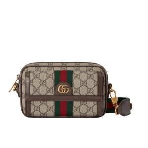 GUCCI OPHIDIA GG MINI BAG BEIGE EBONY 20CM