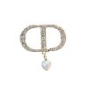 DIOR CD BROOCH GOLD WITH A PEARL