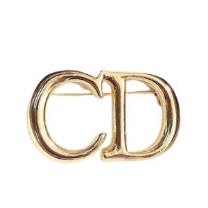 DIOR CD BROOCH GOLD