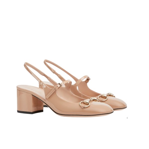 GUCCI WOMEN’S HORSEBIT PUMP BEIGE LEATHER