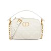 DIOR SMALL CARO TOP HANDLE CAMERA BAG WHITE 20CM