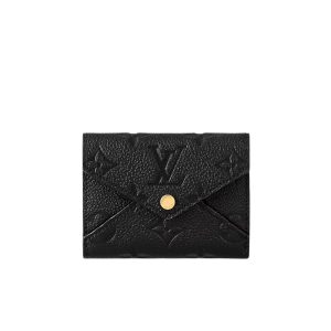 LOUIS VUITTON CELESTE WALLET IN MONOGRAM EMPREINTE BLACK 10CM