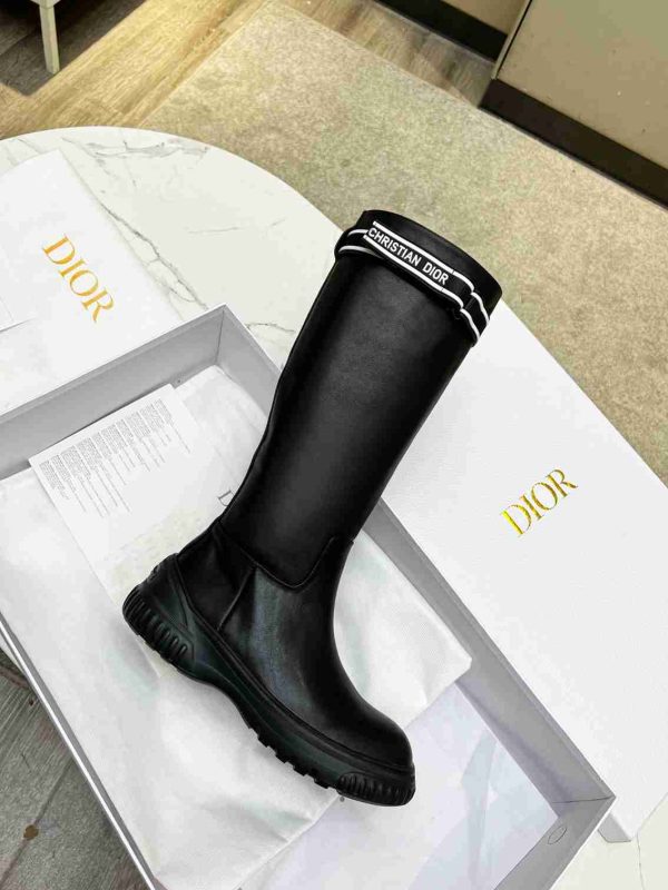 DIOR D RACER BOOT CALFSKIN BLACK KDI781VEA S17X