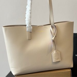 SAINT LAURENT SHOPPING LEATHER BEIGE 37CM 600281CSV0J2721