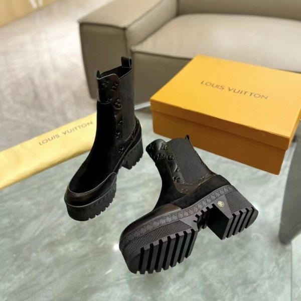 LOUIS VUITTON LAUREATE PLATFORM CHELSEA BOOT BLACK 1AC7W6