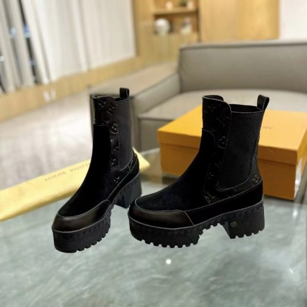 LOUIS VUITTON LAUREATE PLATFORM CHELSEA BOOT BLACK 1AC7W6