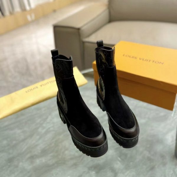 LOUIS VUITTON LAUREATE PLATFORM CHELSEA BOOT BLACK 1AC7W6