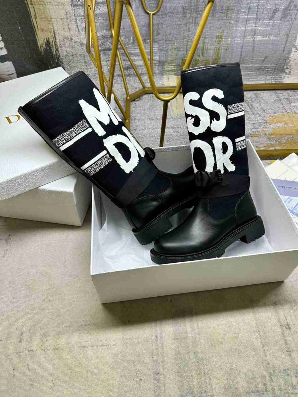 DIOR D MAJOR BOOT WITH MISS DIOR PRINT BLACK KDI929CMV S17X