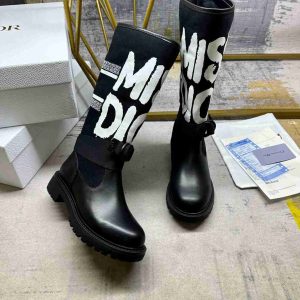 DIOR D MAJOR BOOT WITH MISS DIOR PRINT BLACK KDI929CMV S17X