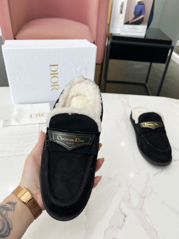 DIOR BOY MULE SUEDE GOATSKIN BLACK KDB922SKU S900