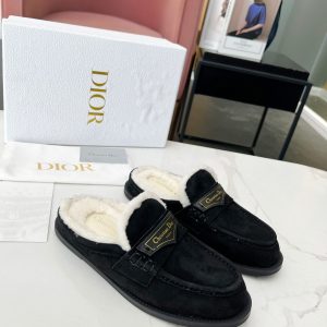 DIOR BOY MULE SUEDE GOATSKIN BLACK KDB922SKU S900