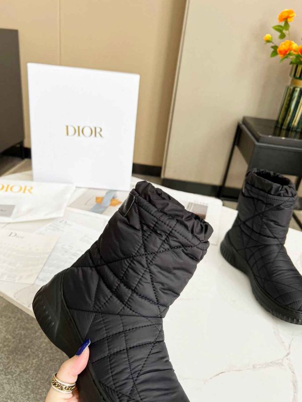 DIOR FROST ANKLE BOOT BLACK QUILTED NYLON BLACK