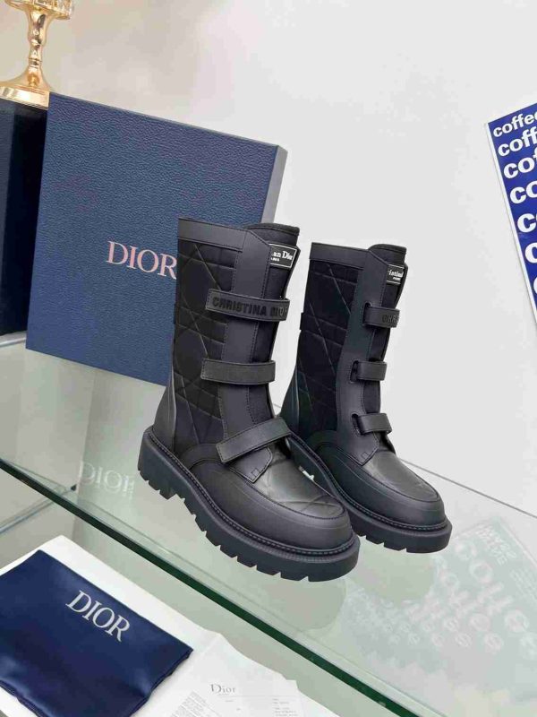 DIOR DIO(R)EVOLUTION ANKLE BOOTS RUBBER MACCROCANNAGE BLACK