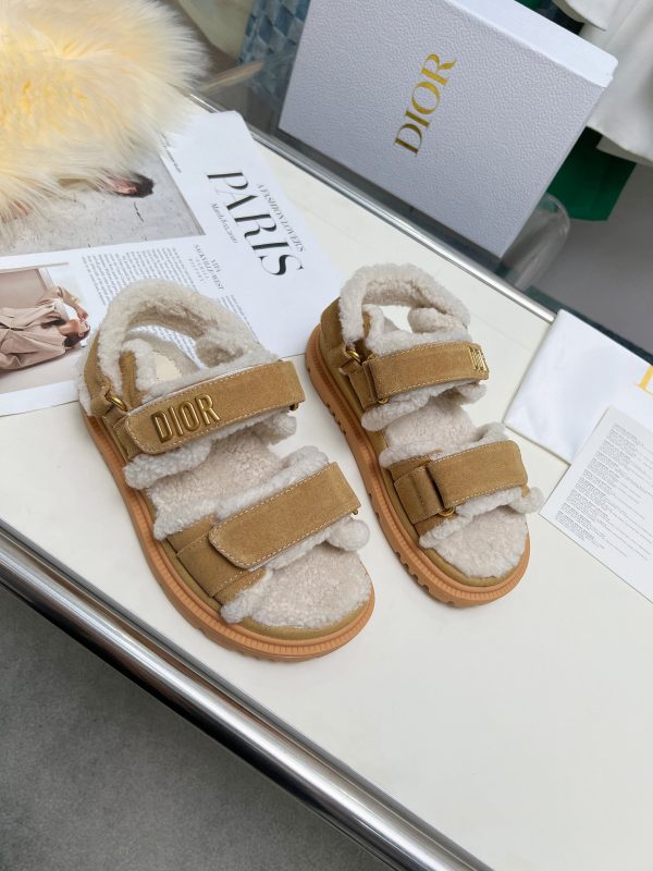 DIOR DIORACT SANDAL GOAT SUEDE BEIGE KCO106SKU S43M