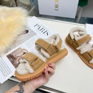 DIOR DIORACT SANDAL GOAT SUEDE BEIGE KCO106SKU S43M