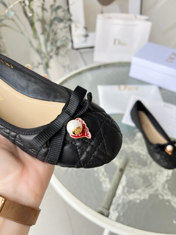 DIOR DIORAMOUR BALLET FLAT BLACK KDB918CQC S900