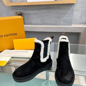 LOUIS VUITTON ASPEN CHELSEA ANKLE BOOT BLACK 1ADC6V