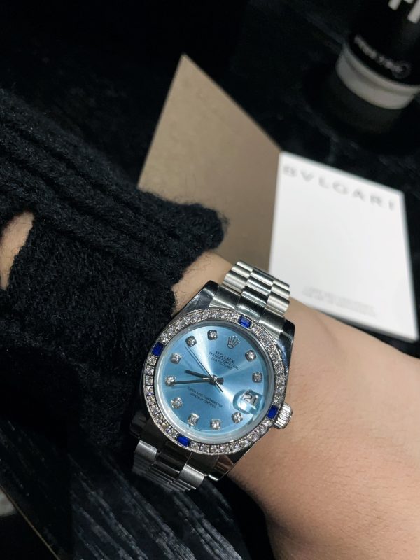 ROLEX DATEJUST WHITE GOLD ICE BLUE DIAMOND 31MM