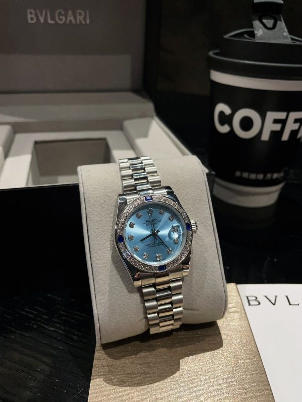 ROLEX DATEJUST WHITE GOLD ICE BLUE DIAMOND 31MM