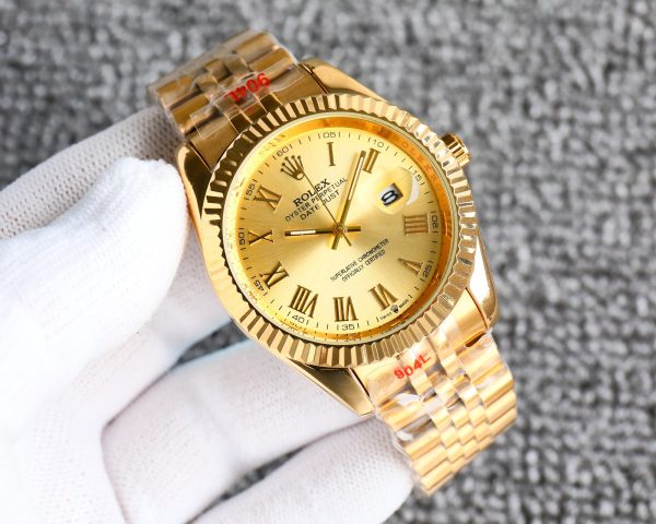 ROLEX DATEJUST ROMAN NUMERAL DIAL GOLD IN YELLOW 41MM